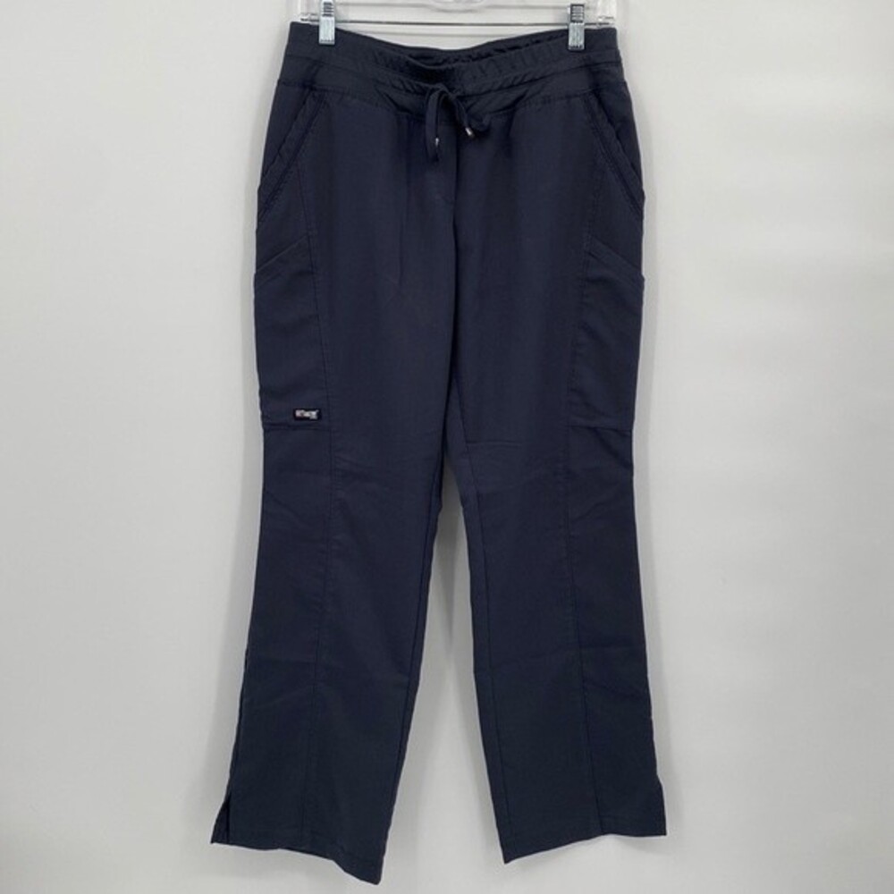 Grey's Anatomy Mid Rise Flare Bottom Drawstring Scrub Pants Gray Size MP